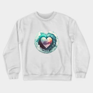 Surfing Love in the Big Pipe Crewneck Sweatshirt